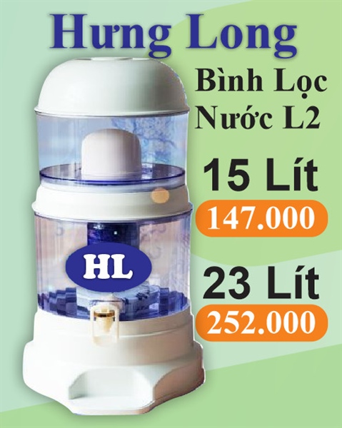 Bình Lọc Nước 15L Hưng Long