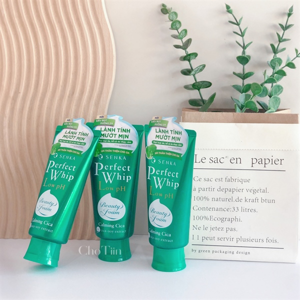 Sữa rửa mặt Senka Perfect Whip Low PH Calming Cica 100g