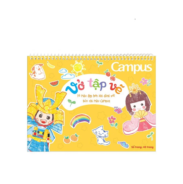 Vở vẽ A4 lò xo Campus 40 trang