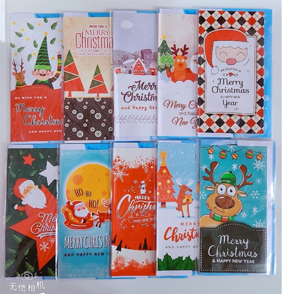 Thiệp chúc mừng noel Merry Christmas GL2030 14x7.5cm
