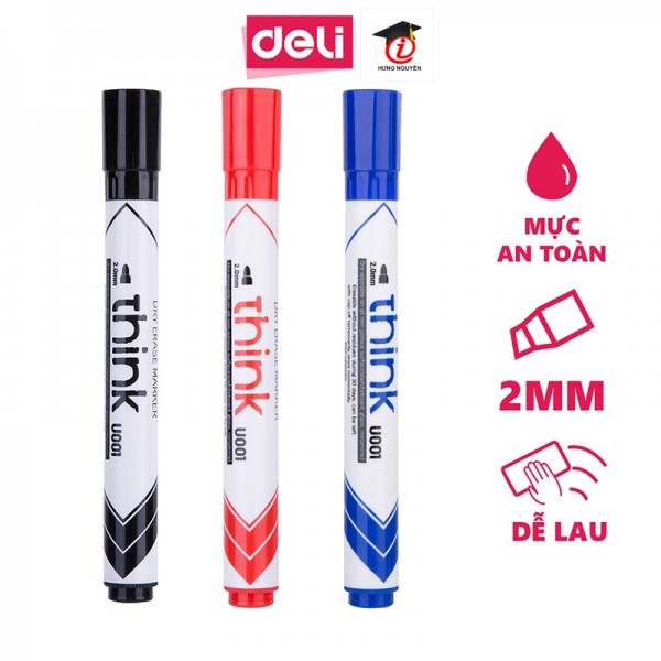 BÚT LÔNG DẠ BẢNG DELI U00140 - ĐỎ