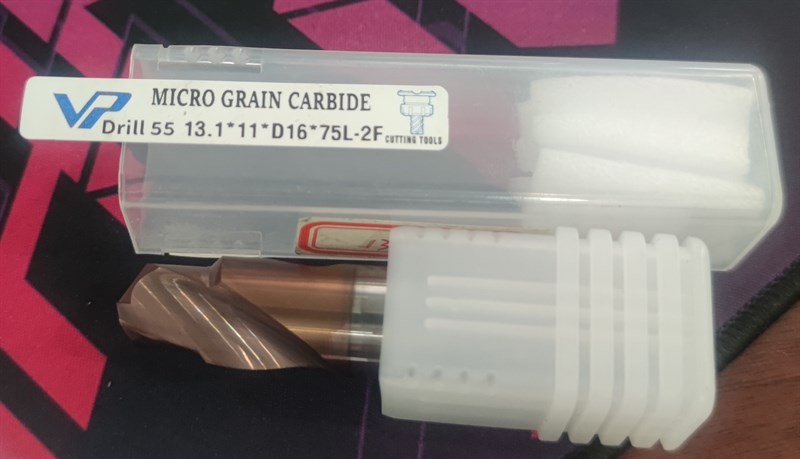 Mũi khoan hợp kim 55HRC 13.1*11*D16*75L-2F - Việt Phát
