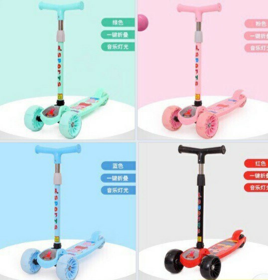 Xe trượt scooter nhựa, bánh phát sáng to, HDC128