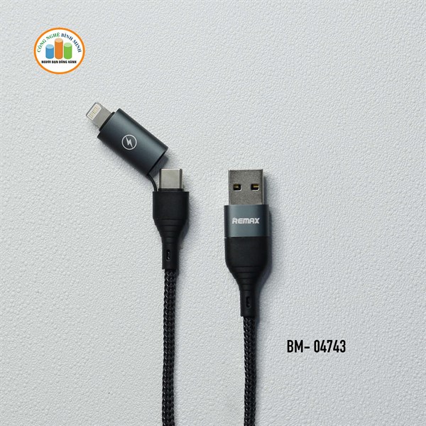 Cáp sạc REMAX RC-011 Lightning&Type-C 1.2m