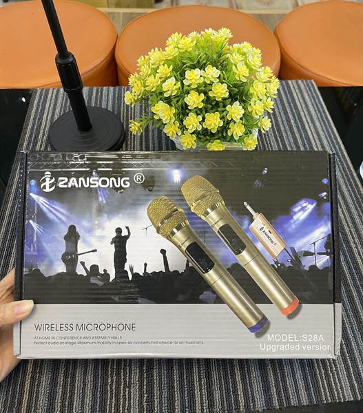 Micro không dây 2 mic ZANSONG S28/S28A/ M20/ TTD-M12 hộp bé