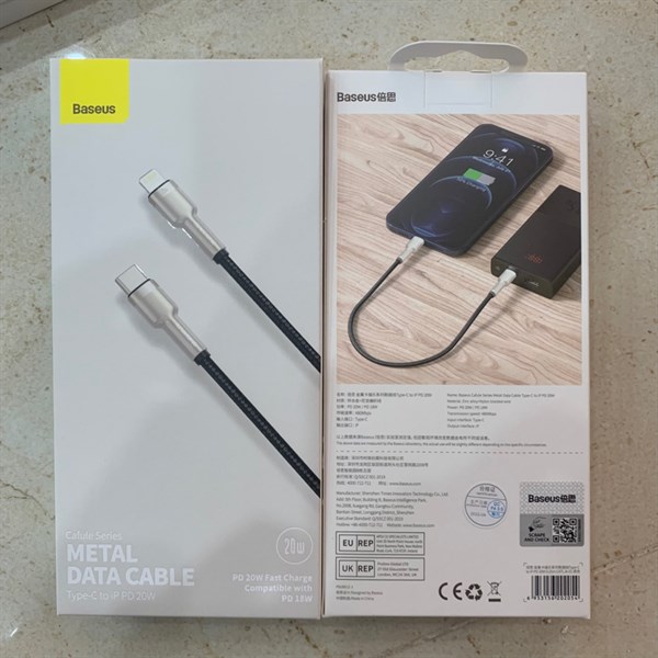 Cáp sạc BASEUS TYPE-C to Lighting 20W CATLJK-01 25cm