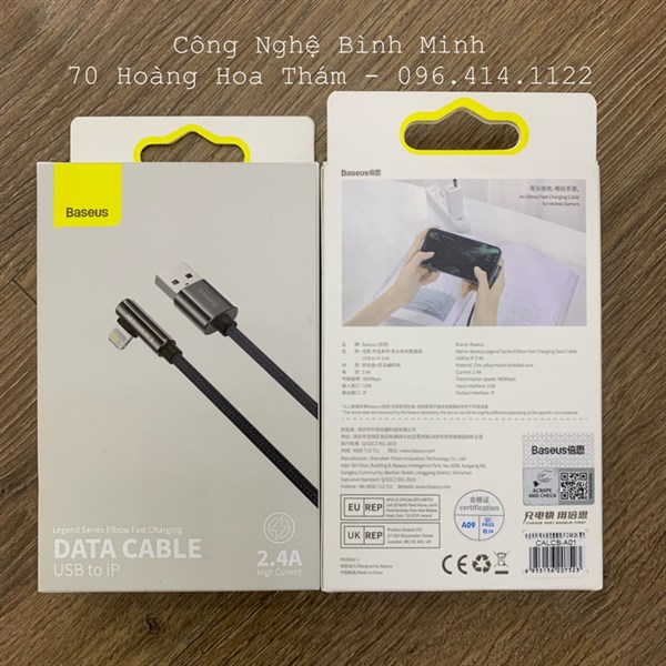 Cáp sạc BASEUS Lightning 2.4A CALCS-A01/ CACS 1m chữ L