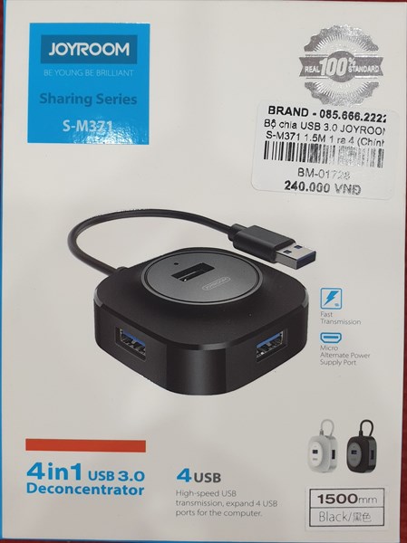 Bộ chia USB 3.0 JOYROOM S-M371 1.5M 1 ra 4