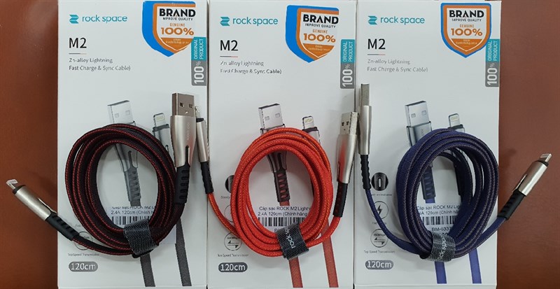 **Cáp sạc ROCK M2 Micro 2.0A 120cm (Chính hãng - BH 24 tháng từ 22/3/2020)