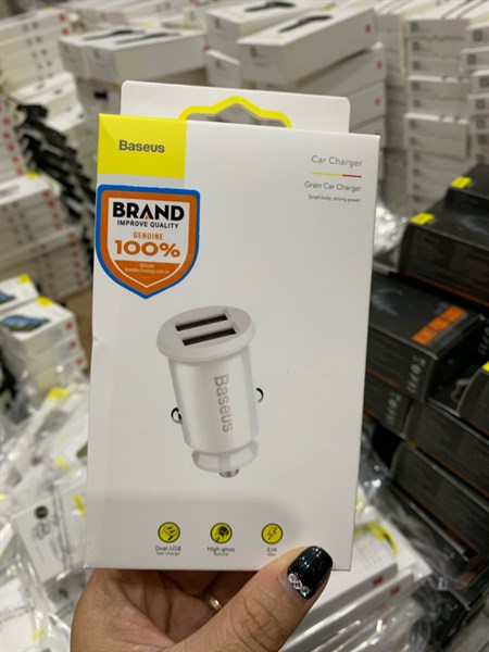 Tẩu sạc BASEUS CCALL-ML 2 cổng USB Grain 5V 3.1A