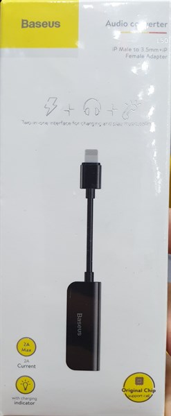 Jack chuyển BASEUS CALL50 Lightning ra Lightning & AUX 3.5, có thể đàm thoại