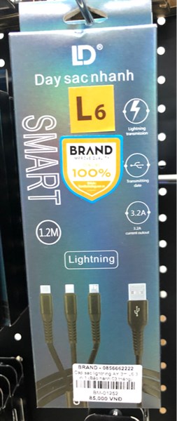 Cáp sạc lightning AY 3m/L6 3 in 1