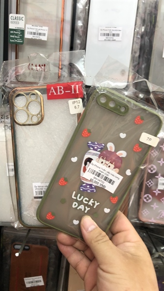Ốp iPHONE 6/6s viền màu lưng nhám