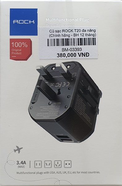 Sạc ROCK T20 đa năng 3.4A JY-303S