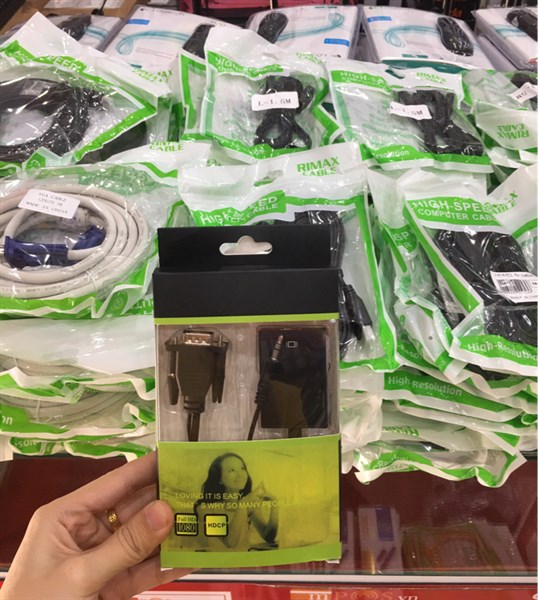 Cáp chuyển VGA to HDMI giắc cắm 3.5