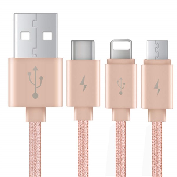 Cáp sạc BASEUS CAMCLGTC-PM 120cm Lightning & Micro & Type-C