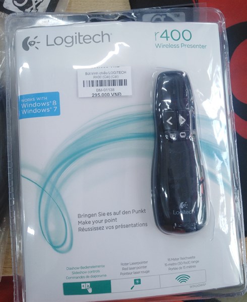 Bút trình chiếu LOGITECH R400/ Tia xanh