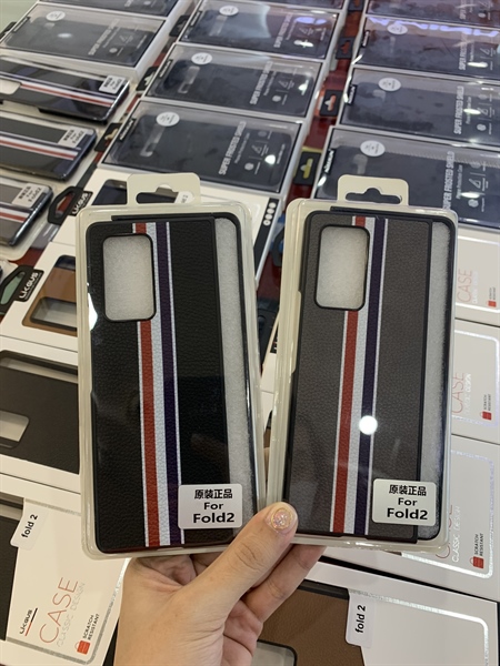 Ốp SAMSUNG Fold2 COVER da kẻ sọc
