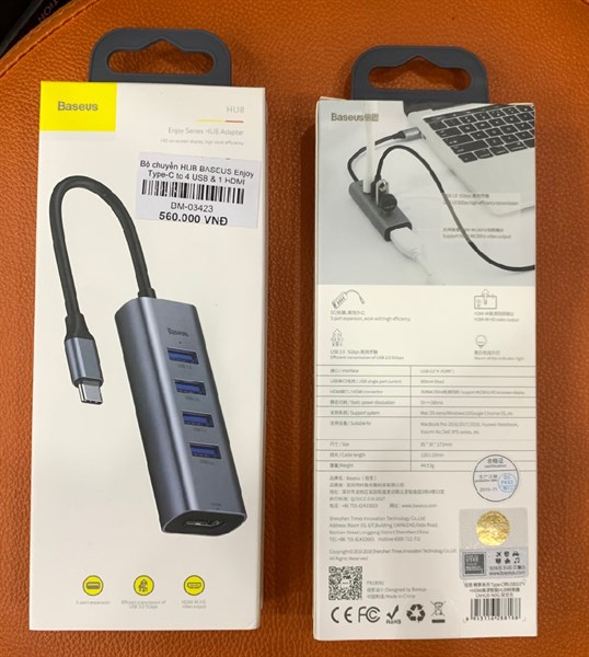 Bộ chuyển HUB BASEUS Enjoy Type-C to 4 USB & 1 HDMI