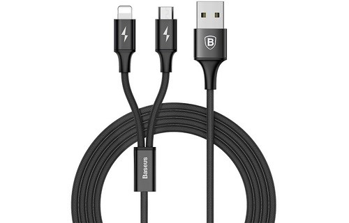 Cáp sạc BASEUS CAML-SU 120cm Lightning & Micro