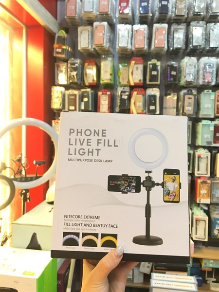 Giá đỡ điện thoại kèm Led Phone Live Fill Light