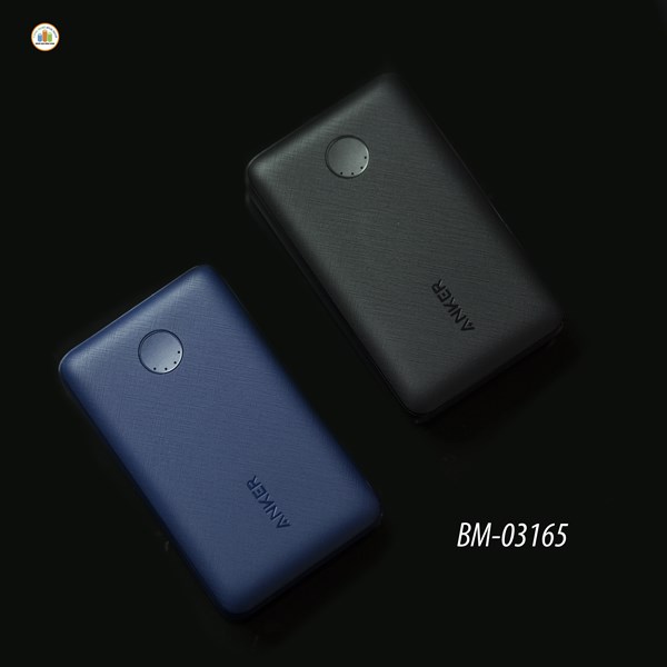 Sạc dự phòng ANKER A1223 10.000mAh, 2 cổng USB IQ & Type-C, tích hợp chân cắm sạc