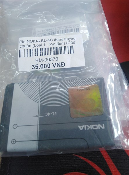 Pin NOKIA BL-4C dung lượng chuẩn (Loại 1 - Pin đen,test))
