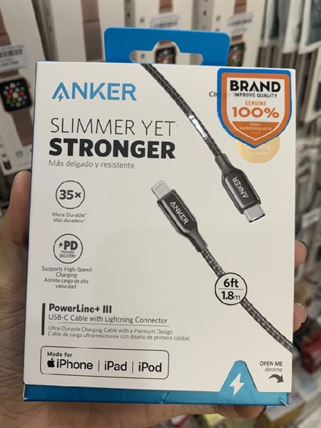 Cáp sạc ANKER A8843 Powerline+ 1.8m Lightning