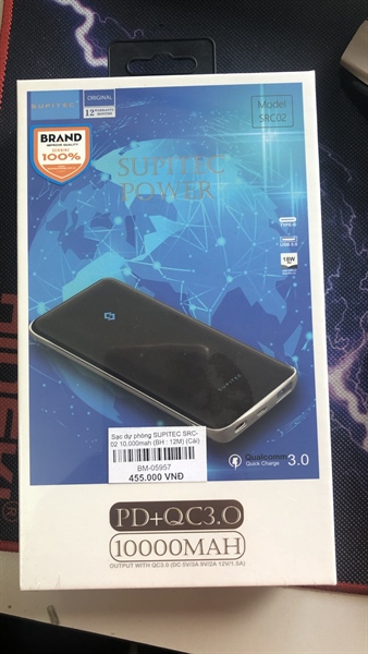 Sạc dự phòng SUPITEC SRC-02 10.000mah