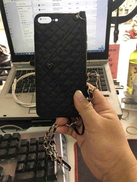 Ốp iPHONE X/XS ví kèm dây đeo