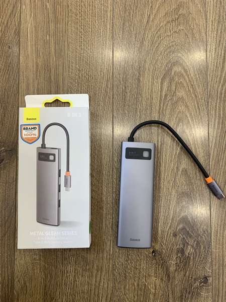 Bộ chuyển HUB BASEUS Type C 8 in 1 CAHUB-CV0G