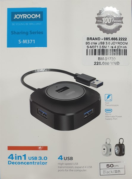 Bộ chia USB 3.0 JOYROOM S-M371 0.5M 1 ra 4