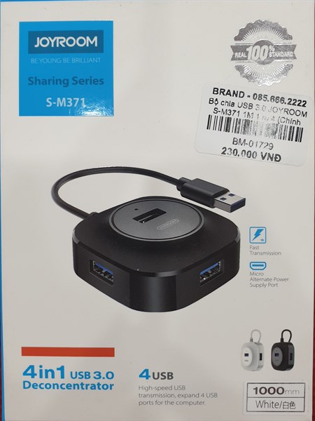 Bộ chia USB 3.0 JOYROOM S-M371 1M 1 ra 4