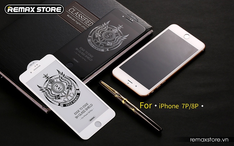 Dán CL120 WHITE iPHONE 7+/8+ REMAX full màn