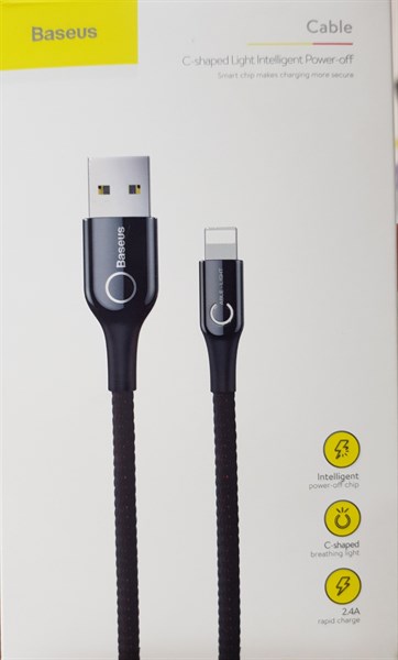 Cáp sạc BASEUS CALCD Lightning C-shaped tự ngắt