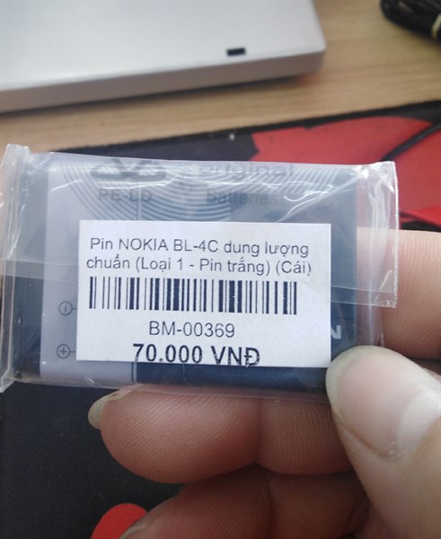 Pin NOKIA BL-4C dung lượng chuẩn (Loại 1 - Pin trắng,BH 01 tháng)