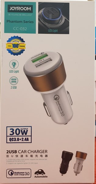 Tẩu sạc JOYROOM CC-032 QC3.0 2.4A 2 cổng