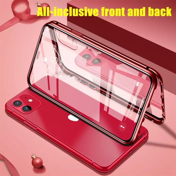 Ốp iPHONE XS MAX viền nhôm 2 mặt kính cường lực