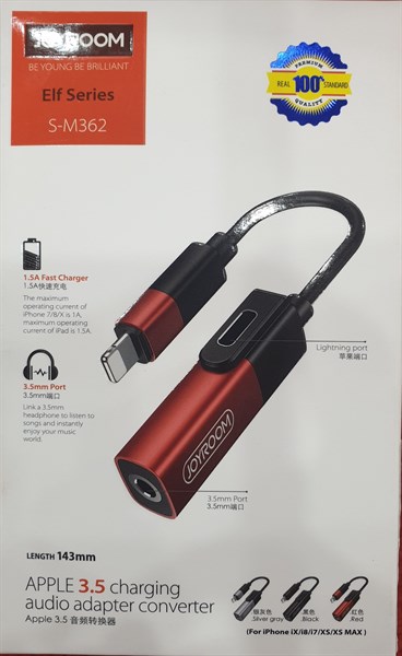 Jack chuyển JOYROOM S-M362 143mm Lightning & AUX 3.5