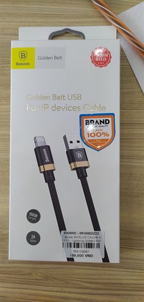 Cáp sạc BASEUS CALGB-A 150cm Lightning Golden Belt