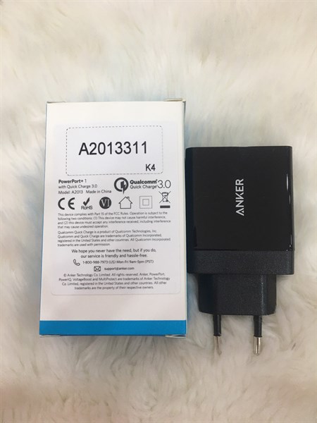 Sạc ANKER A2013 PowerPort+ Chân tròn Quick Charge 3.0 USB IQ
