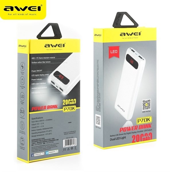 Sạc dự phòng AWEI P70K 20.000mAh