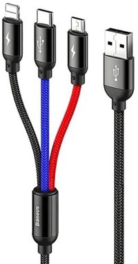 Cáp sạc BASEUS CAMLT-PG 120cm Lightning & Micro & Type-C