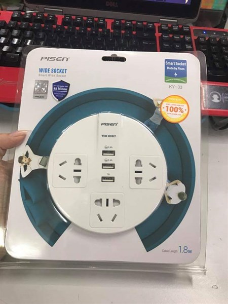 Ổ điện thông minh PISEN Smart Socket KY-33/PSCXB-03U (3AC & 3USB)