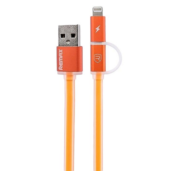 Cáp sạc REMAX Aurora Lightning & Micro 1M