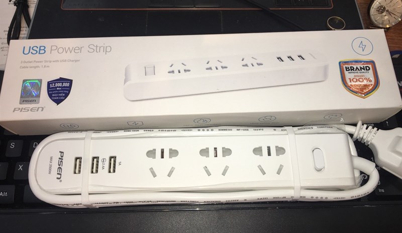 Ổ điện đa năng PISEN 303/PSCXB-01U 3USB&3AC
