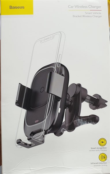 Kẹp điện thoại BASEUS WXZN-01 Smart Vehicle tích hợp sạc không dây trên ôtô