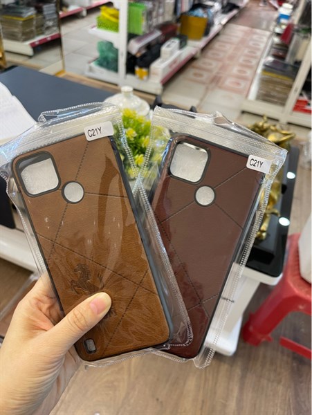 Ốp Realme C21Y silicon giả da
