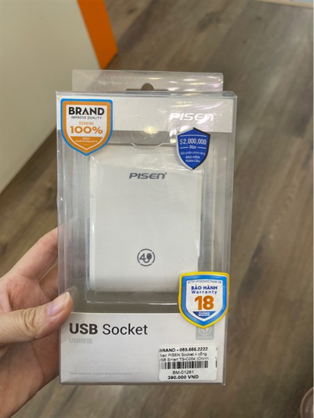 Sạc PISEN Socket 4 cổng USB Smart TS-C054 - PA0241