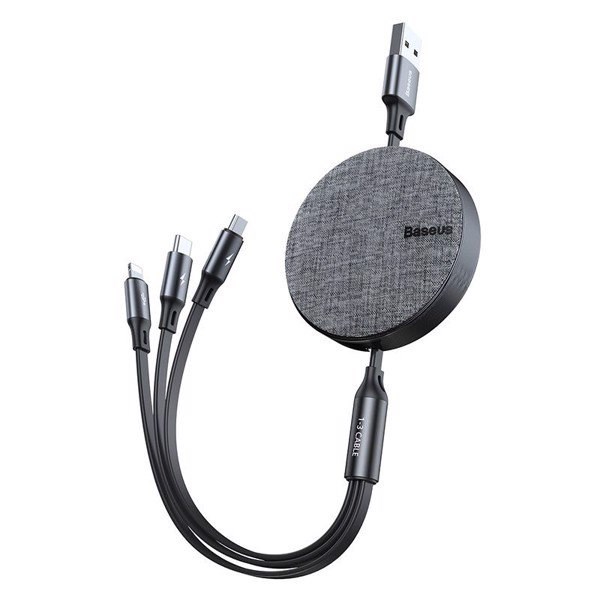 Cáp sạc BASEUS CAMLT-BY 120cm Lightning & Micro & Type-C Fabric
